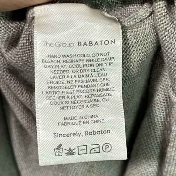 The Group Babaton XS Grey Knit Midi Dress with Tie Back - Picture 6 of 13